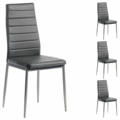 IDIMEX Esszimmerstuhl NATHALIE Im 4er Set In Grau