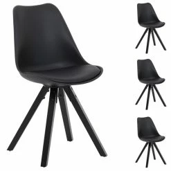 IDIMEX Esszimmerstuhl RETO Im 4er Set In Schwarz