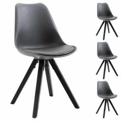 IDIMEX Esszimmerstuhl RETO Im 4er Set In Grau