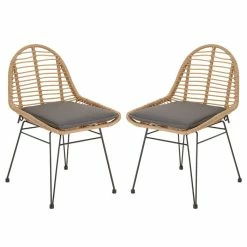 IDIMEX Esszimmerstuhl Gartenstuhl LOBOS Im 2er Set Aus Flechtrattan