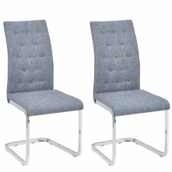 IDIMEX Schwingstuhl CHLOE Im 2er Set In Grau