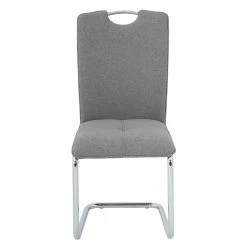 IDIMEX 4er Set Schwingstuhl ELEONORA, Stoff Grau -Günstiges Tische Geschäft 12837 2