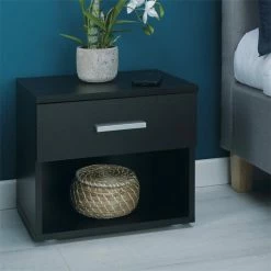 CARO-Möbel Nachttisch MARY Im 2er Set In Schwarz -Günstiges Tische Geschäft 13607 1 N1 1