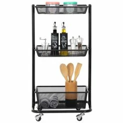 IDIMEX Küchenwagen VALIENTE Mit 3 Körben In Schwarz -Günstiges Tische Geschäft 13926 5