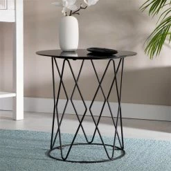 IDIMEX Beistelltisch MADESIS Rund, In Schwarz -Günstiges Tische Geschäft 13930 A0 N1