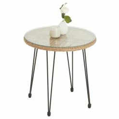 IDIMEX Beistelltisch PARAMO Mit Glasplatte