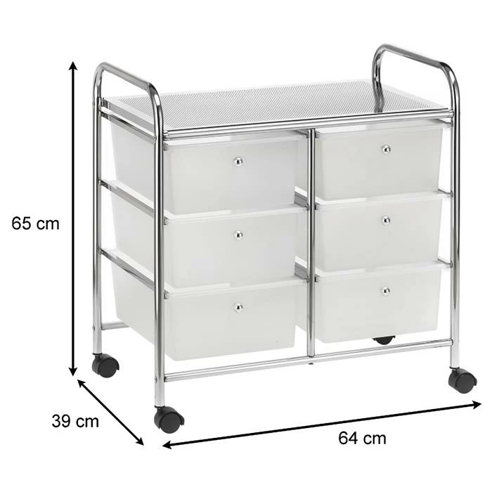 IDIMEX Rollcontainer GINA Mit 3+3 Schubladen 4 IDIMEX Rollcontainer GINA Mit 3+3 Schubladen – Bild 4
