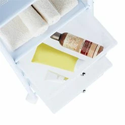 IDIMEX Rollcontainer GINA, 3 Schubladen Und 2 Böden In Weiß/transparent -Günstiges Tische Geschäft 16039 3 N