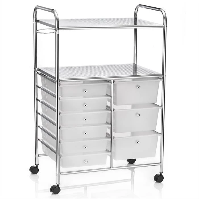 IDIMEX Badezimmerwagen MARITA Friseurwagen Mit 9 Schubladen, Weiß 2 IDIMEX Badezimmerwagen MARITA Friseurwagen Mit 9 Schubladen, Weiß – Bild 2