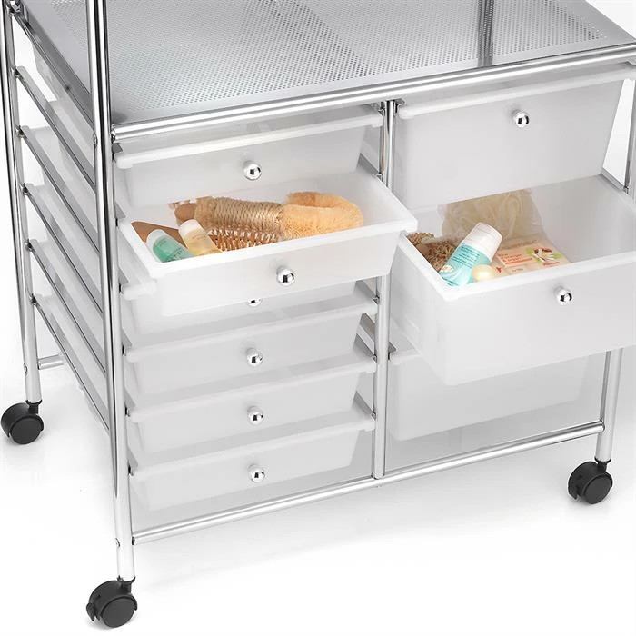 IDIMEX Badezimmerwagen MARITA Friseurwagen Mit 9 Schubladen, Weiß 4 IDIMEX Badezimmerwagen MARITA Friseurwagen Mit 9 Schubladen, Weiß – Bild 4