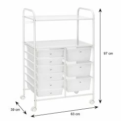 IDIMEX Badezimmerwagen MARITA Friseurwagen Mit 9 Schubladen, Weiß/weiß 11 IDIMEX Badezimmerwagen MARITA Friseurwagen Mit 9 Schubladen, Weiß/weiß -Günstiges Tische Geschäft 16044 5