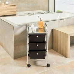 IDIMEX Rollcontainer GINA Mit 3 Schubladen Chrom/schwarz 11 IDIMEX Rollcontainer GINA Mit 3 Schubladen Chrom/schwarz -Günstiges Tische Geschäft 16066 A0 2N