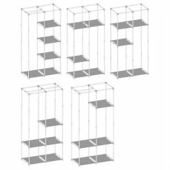 IDIMEX Stoffkleiderschrank ADAM, Bis Zu 3 Kleiderstangen -Günstiges Tische Geschäft 16125 3