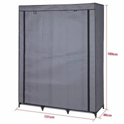 IDIMEX Stoffkleiderschrank STEVEN, 1 Kleiderstange, 9 Regale -Günstiges Tische Geschäft 16130 2