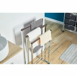 IDIMEX Handtuchhalter EDOARDO Mit 3 Handtuchstangen In Nussbaum -Günstiges Tische Geschäft 18350 A2