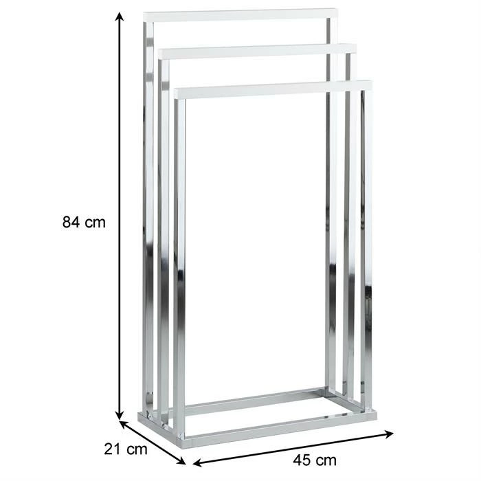 IDIMEX Handtuchhalter EDOARDO Mit 3 Handtuchstangen In Weiß 5 IDIMEX Handtuchhalter EDOARDO Mit 3 Handtuchstangen In Weiß – Bild 5