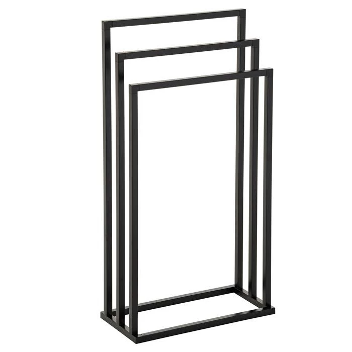 IDIMEX Handtuchhalter KUNO Schwarz Mit 3 Handtuchstangen 2 IDIMEX Handtuchhalter KUNO Schwarz Mit 3 Handtuchstangen – Bild 2