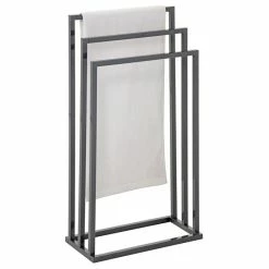 IDIMEX Handtuchhalter KUNO Grau Mit 3 Handtuchstangen