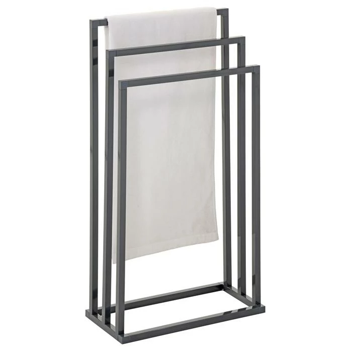 IDIMEX Handtuchhalter KUNO Grau Mit 3 Handtuchstangen 1 IDIMEX Handtuchhalter KUNO Grau Mit 3 Handtuchstangen