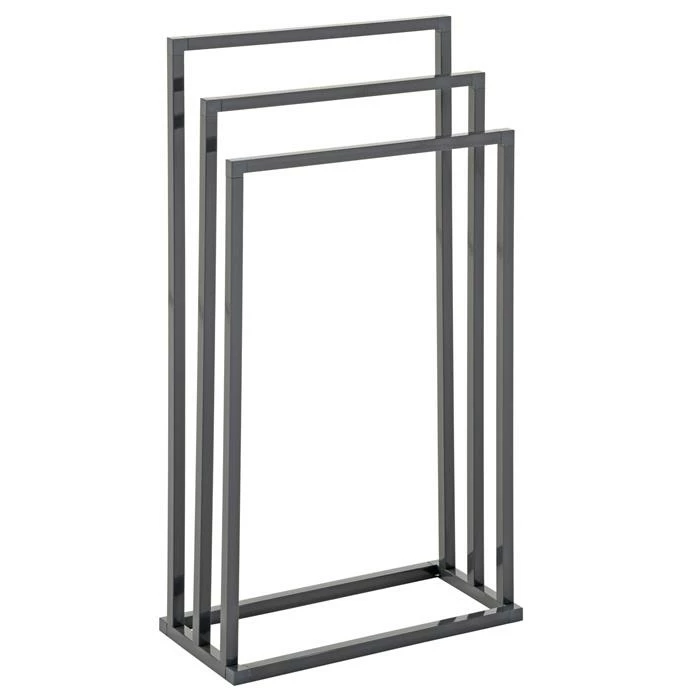 IDIMEX Handtuchhalter KUNO Grau Mit 3 Handtuchstangen 2 IDIMEX Handtuchhalter KUNO Grau Mit 3 Handtuchstangen – Bild 2