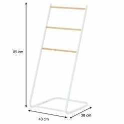 IDIMEX Handtuchhalter FLAVIA Mit 3 Stangen Aus Metall In Weiß/natur -Günstiges Tische Geschäft 18365 5