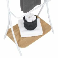 IDIMEX Handtuchhalter EDY Mit 5 Handtuchstangen Weiß/Sonoma Eiche -Günstiges Tische Geschäft 18370 2 N