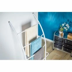 IDIMEX Handtuchhalter EDY Mit 5 Handtuchstangen Weiß/Sonoma Eiche -Günstiges Tische Geschäft 18370 A2