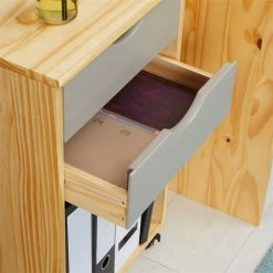 IDIMEX Rollcontainer KANO Mit 2 Schubladen Und 1 Ablagefach In Natur/grau -Günstiges Tische Geschäft 2113 AC5