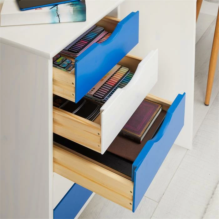 IDIMEX Rollcontainer LAGOS Mit 5 Schubladen In Weiß/blau 5 IDIMEX Rollcontainer LAGOS Mit 5 Schubladen In Weiß/blau – Bild 5