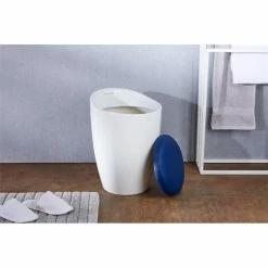 IDIMEX Badhocker DANIEL Mit Stauraum Weiß/blau -Günstiges Tische Geschäft 30213 A1