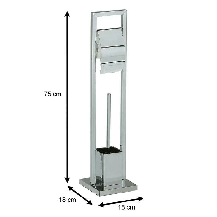 IDIMEX Toilettenpapierhalter TOMA Verchromt, Freistehend 3 IDIMEX Toilettenpapierhalter TOMA Verchromt, Freistehend – Bild 3