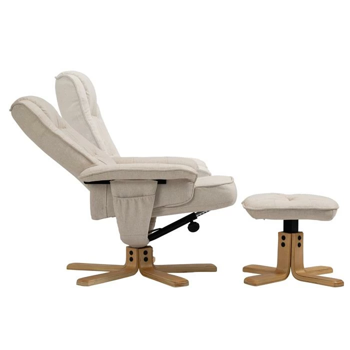 IDIMEX Relaxsessel CHARLY Mit Hocker Und Stoffbezug In Beige 2 IDIMEX Relaxsessel CHARLY Mit Hocker Und Stoffbezug In Beige – Bild 2