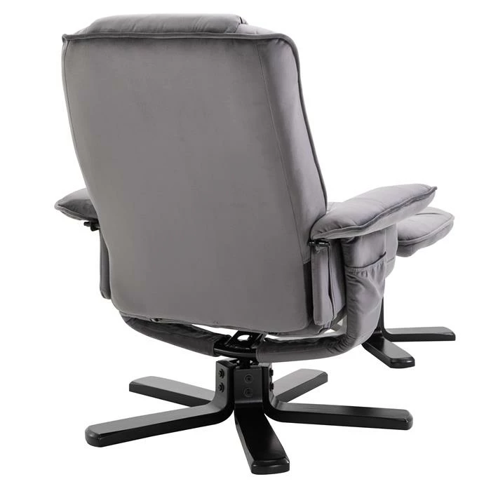 IDIMEX Relaxsessel CHARLES Mit Hocker Und Samtstoff Bezug In Grau 5 IDIMEX Relaxsessel CHARLES Mit Hocker Und Samtstoff Bezug In Grau – Bild 5