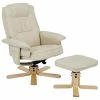 IDIMEX Relaxsessel CHARLY Mit Hocker Und Kunstleder In Beige