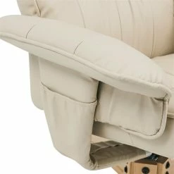 IDIMEX Relaxsessel CHARLY Mit Hocker Und Kunstleder In Beige -Günstiges Tische Geschäft 31102 5 N1