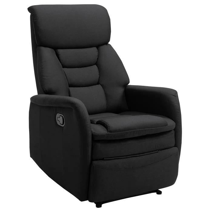 IDIMEX Fernsehsessel RELAJO Mit Stoffbezug In Schwarz 1 IDIMEX Fernsehsessel RELAJO Mit Stoffbezug In Schwarz