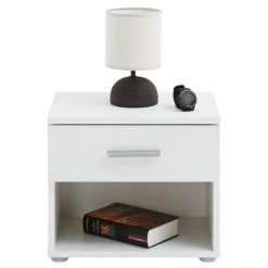 CARO-Möbel Nachttisch MARY Weiß Mit Schublade -Günstiges Tische Geschäft 51128 2