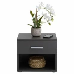 CARO-Möbel Nachttisch MARY In Anthrazit Mit 1 Schublade -Günstiges Tische Geschäft 51139 2