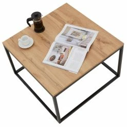 CARO-Möbel Couchtisch NOVY Mit Metallgestell, In Wotan Eiche/schwarz -Günstiges Tische Geschäft 51191 2