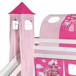 IDIMEX Turm PRINZESSIN Zu Bett Mit Rutsche, Pink/rosa