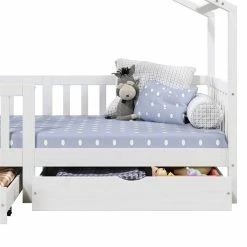 IDIMEX Hausbett ELEA In 90 X 200 Cm Aus Massiver Kiefer Mit Schubladen In Weiß -Günstiges Tische Geschäft 71331 5