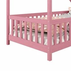 IDIMEX Hausbett CORA In 90 X 200 Cm Aus Massiver Kiefer Mit Rausfallschutz In Rosa -Günstiges Tische Geschäft 71353 4