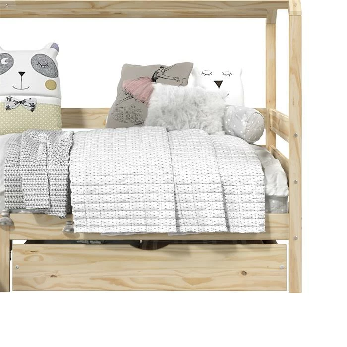 IDIMEX Hausbett CLIA In 90 X 200 Cm Aus Massiver Kiefer Mit 2 Schubalden In Natur 6 IDIMEX Hausbett CLIA In 90 X 200 Cm Aus Massiver Kiefer Mit 2 Schubalden In Natur – Bild 6