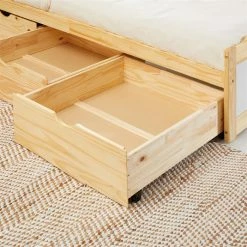 IDIMEX Bett Mit Stauraum MIA 90x190 Cm, Kiefer Natur/weiß -Günstiges Tische Geschäft 7142 AC5