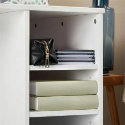 IDIMEX Schreibtisch LIAM Mit 3 Regalfächer Aus Kiefer Massiv In Weiß -Günstiges Tische Geschäft 7206 AC3