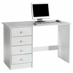 IDIMEX Schreibtisch ARNE Mit 4 Schubladen In Weiß