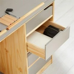 IDIMEX Kinderschreibtisch EMMA Aus Kiefer Massiv In Natur/grau, Neigungsverstellbar -Günstiges Tische Geschäft 7244 AC4