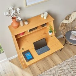 IDIMEX Sekretär GOMES Mit 3 Schubladen Und 2 Fächer Aus Kiefer Gebeizt -Günstiges Tische Geschäft 7271 AC3