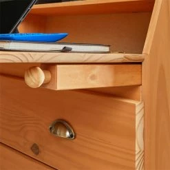 IDIMEX Sekretär GOMES Mit 3 Schubladen Und 2 Fächer Aus Kiefer Gebeizt -Günstiges Tische Geschäft 7271 AC6