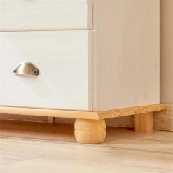 IDIMEX Sekretär GOMES Mit 3 Schubladen Und 2 Fächer Aus Kiefer Weiß/braun -Günstiges Tische Geschäft 7274 AC5